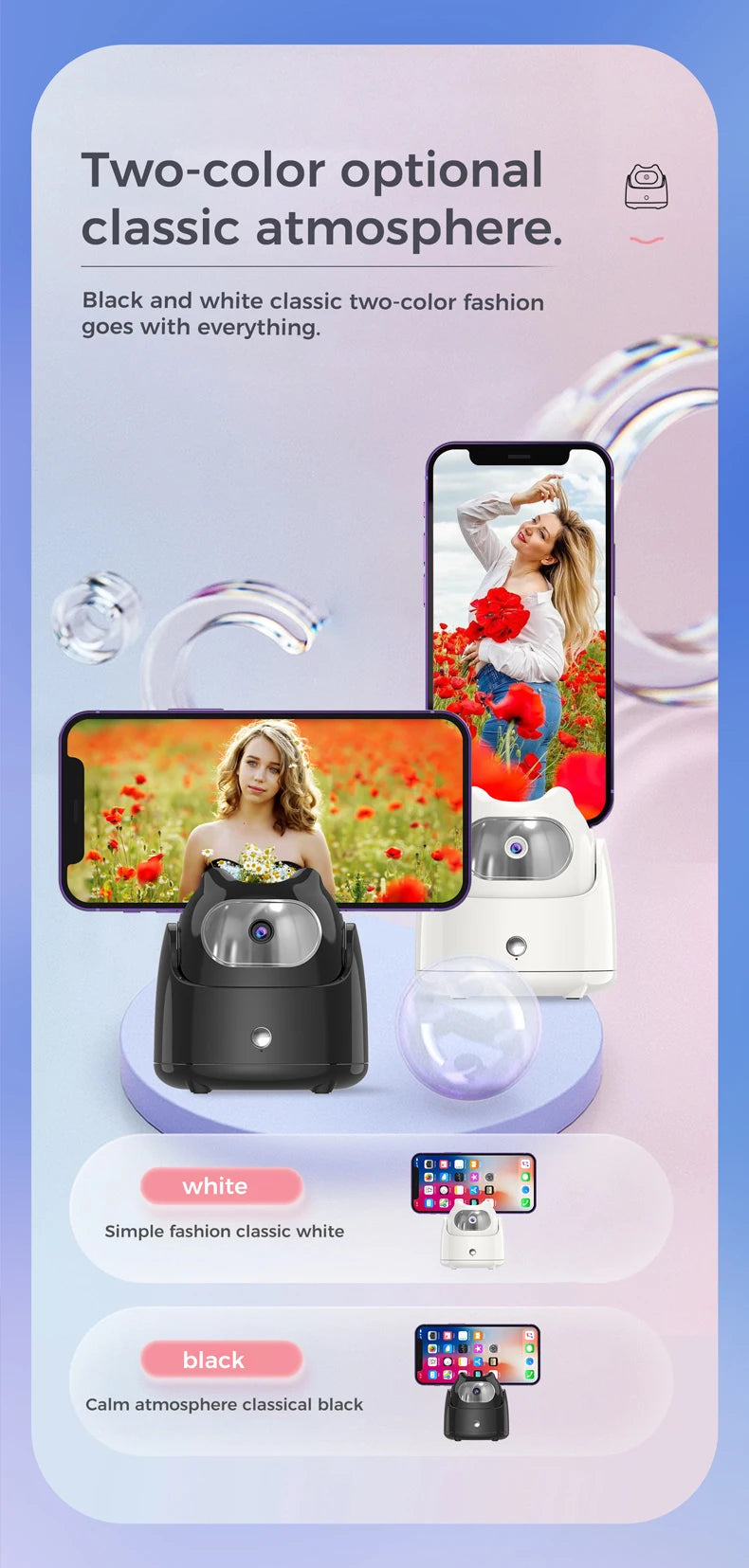 Robô Para Selfie com giro 360º - Sensor de movimento