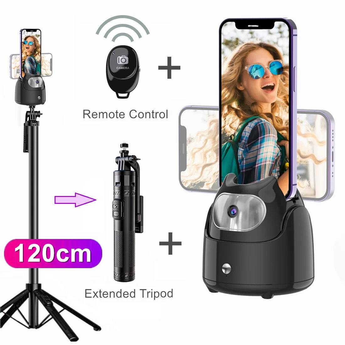 Robô Para Selfie com giro 360º - Sensor de movimento