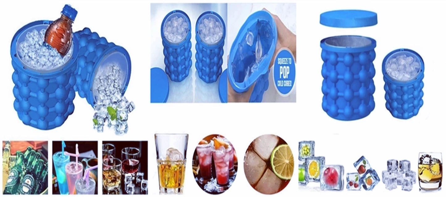Balde de Silicone Para Fazer Gelo