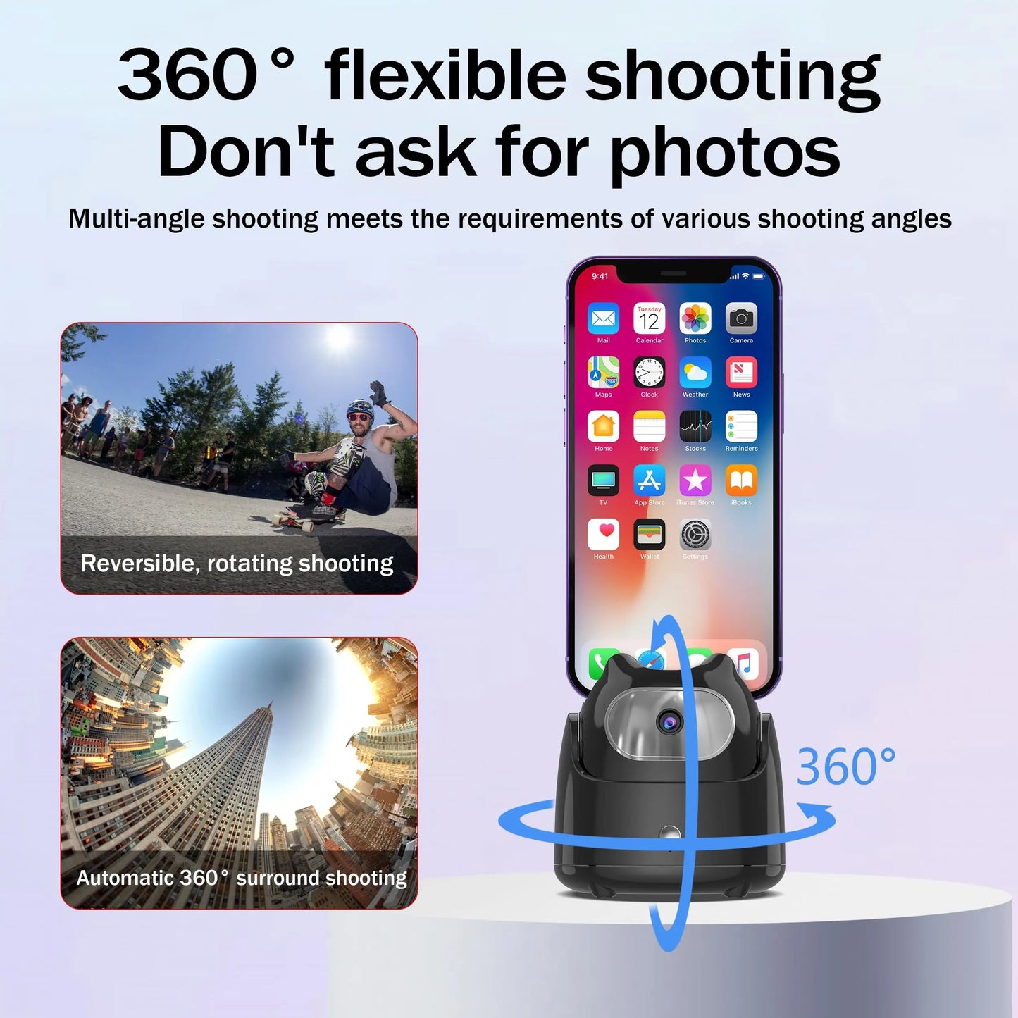 Robô Para Selfie com giro 360º - Sensor de movimento