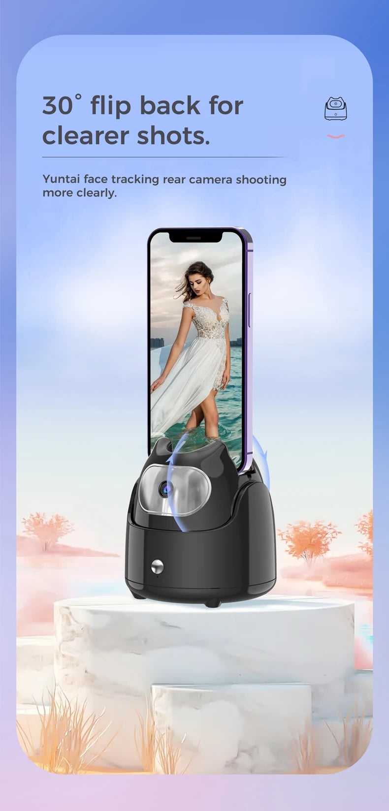 Robô Para Selfie com giro 360º - Sensor de movimento