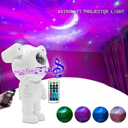 Astronauta Luminária Projetor - com Som Bluetooth e Controle